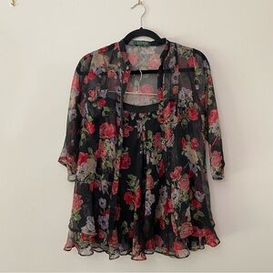 Ralph Lauren altered 2 pc 100% silk set